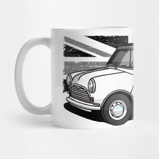 The classic English sport utility vehicle with Union Jack background Mug